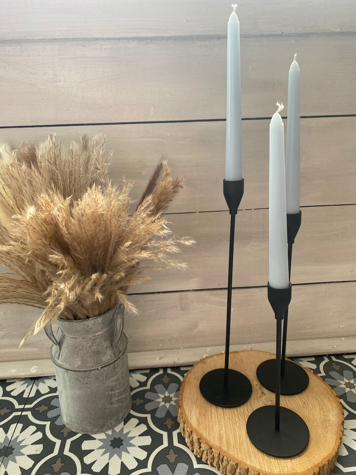 Black Candle Stick Holders (Trio)