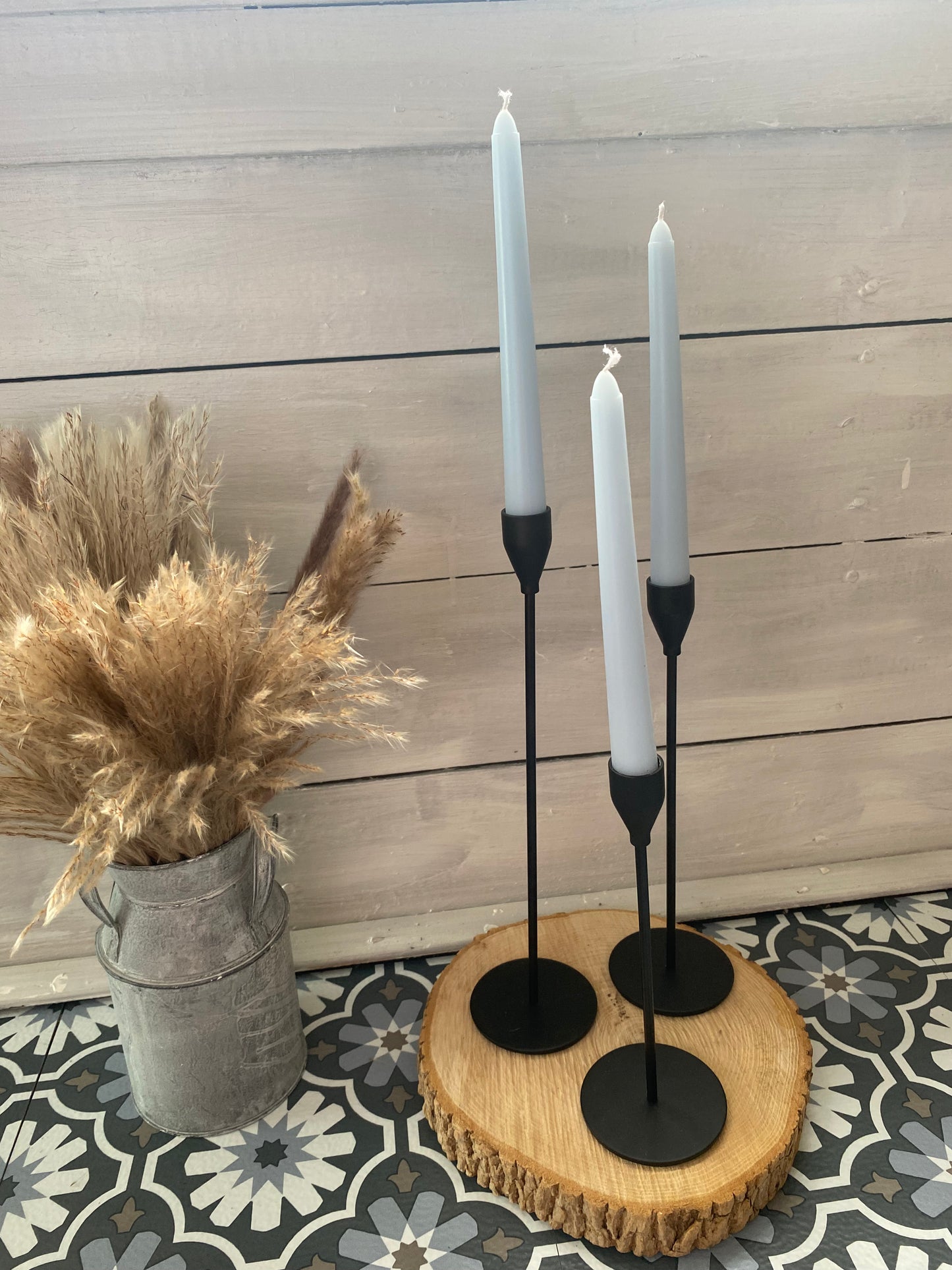 Black Candle Stick Holders (Trio)