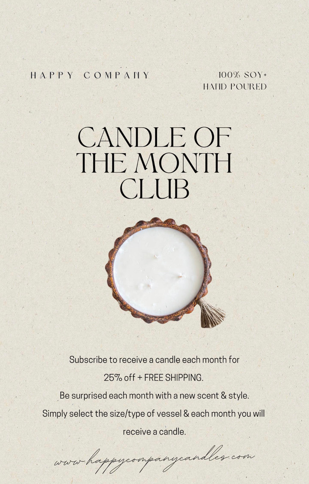 Candle Of The Month Club!