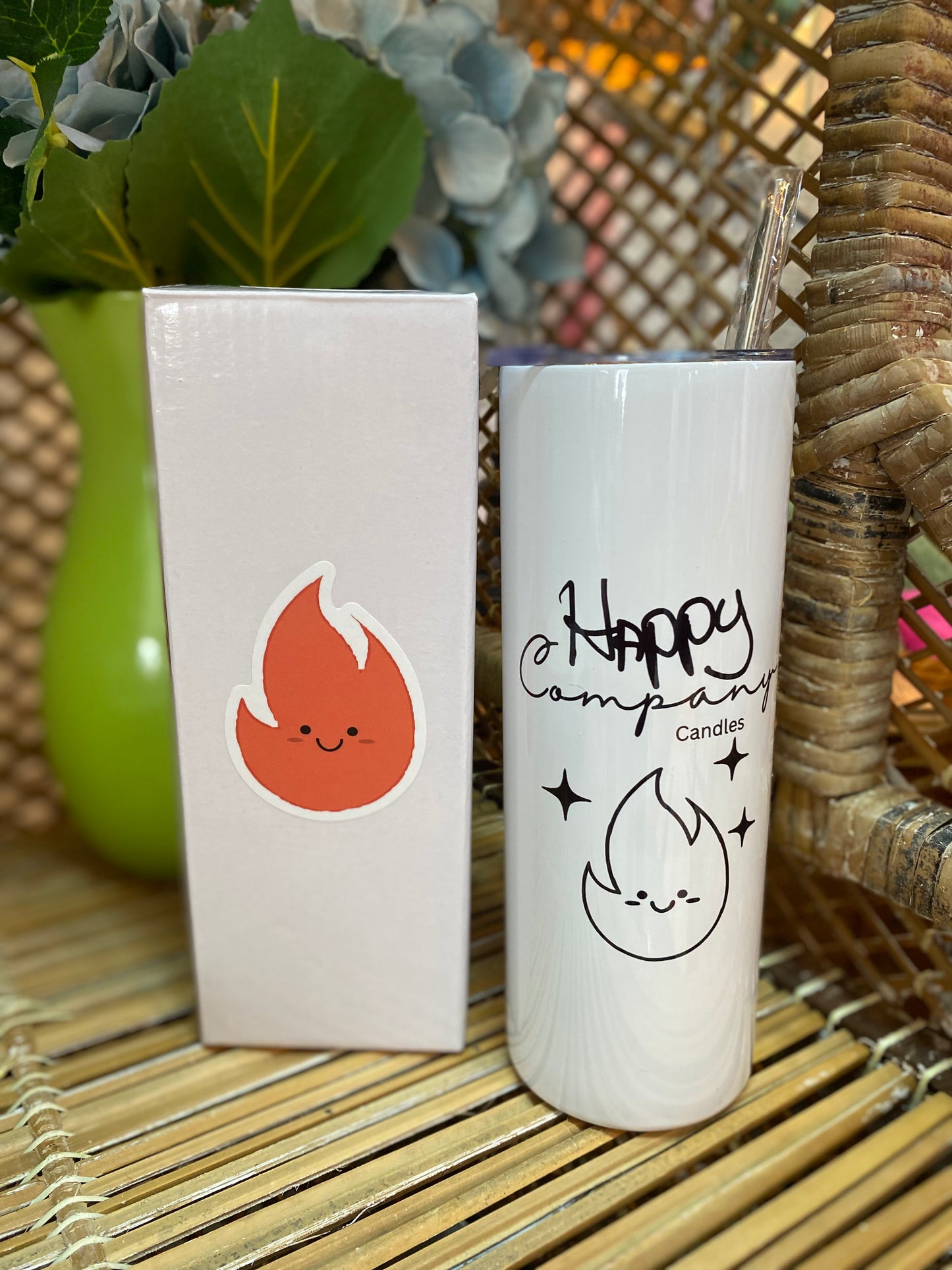 Happy Company Drinking cups with straw