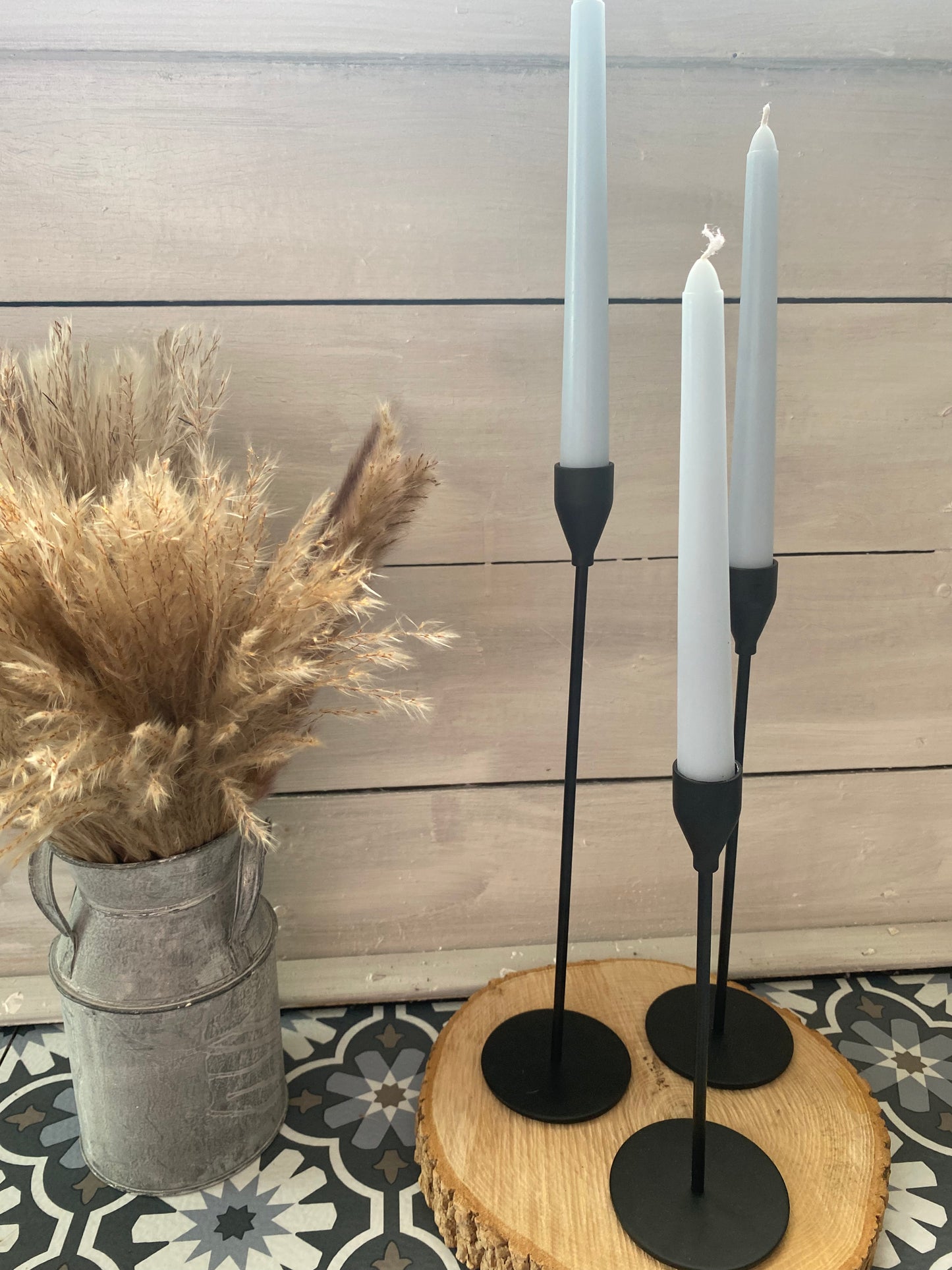 Black Candle Stick Holders (Trio)