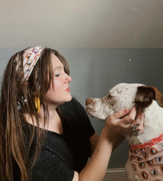 Chloe Threadz Matching Dog Bandanas & Human Headbands