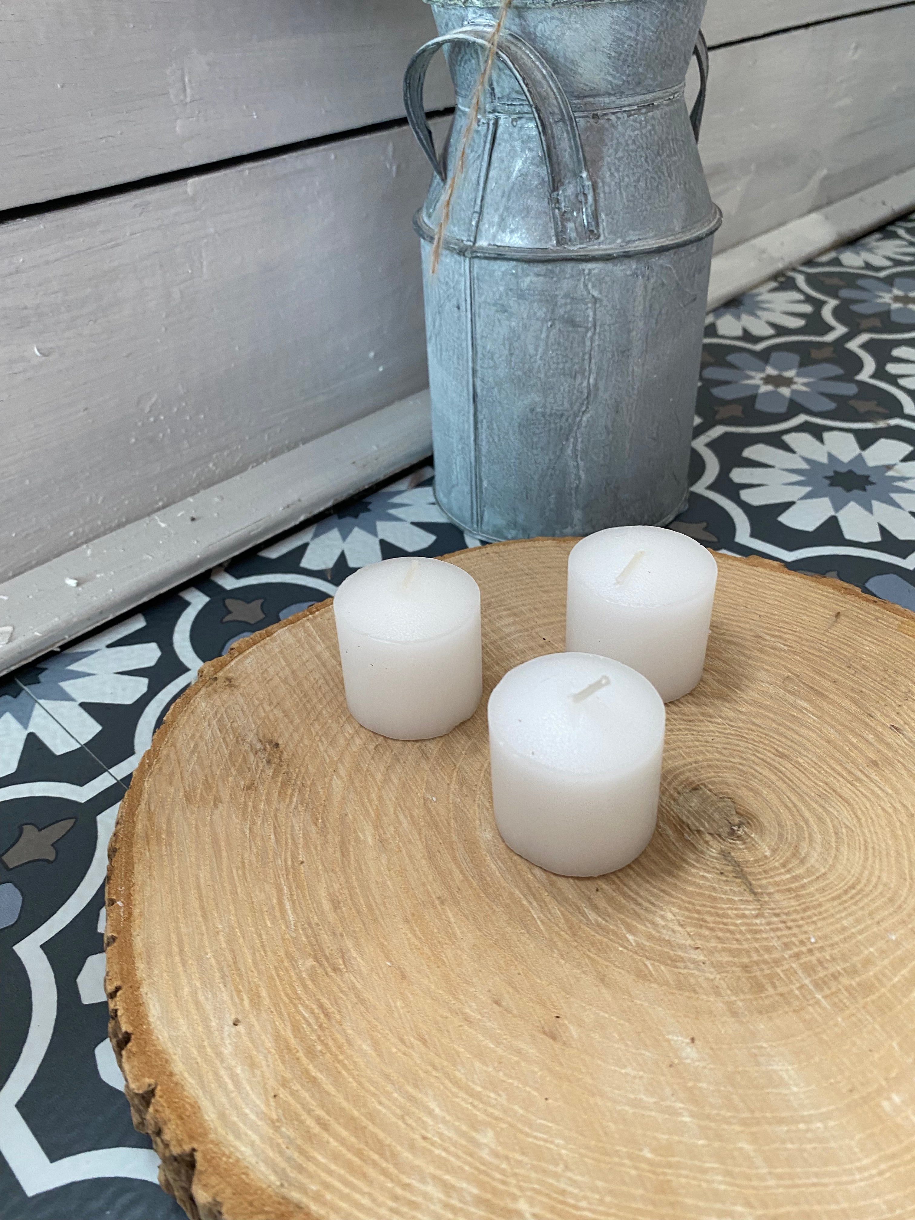 White Votive Candle (No Scent)