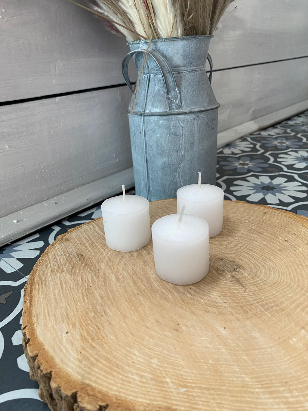 White Votive Candle (No Scent)